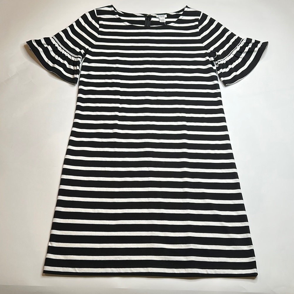 NWT JCrew striped dress with bell sleeves, size Small